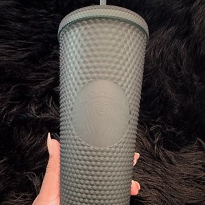 STARBUCKS DARK GREEN STUDDED TUMBLER